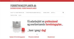 Desktop Screenshot of forretningsplaner.dk