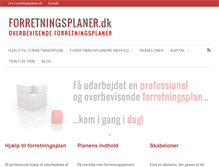 Tablet Screenshot of forretningsplaner.dk